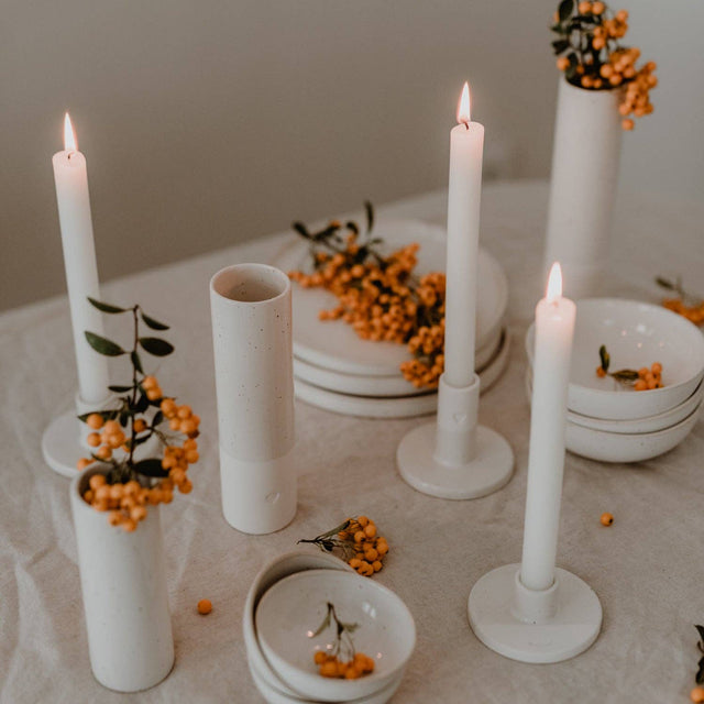 Cilindervaas 'Hart' | Middel - Zivē