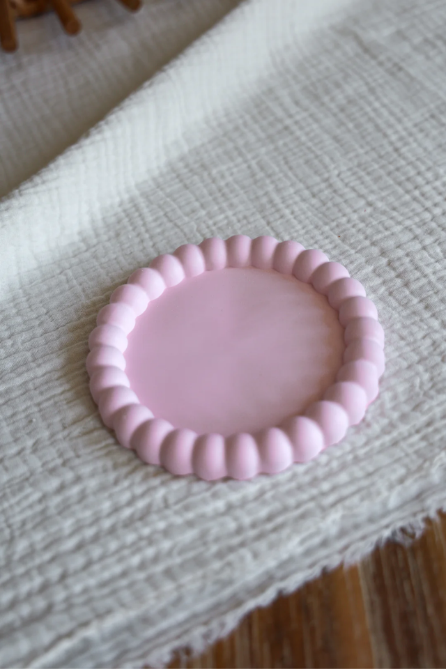 Decoratieve schaal met bubbelrand | Wit of Roze - Zivē