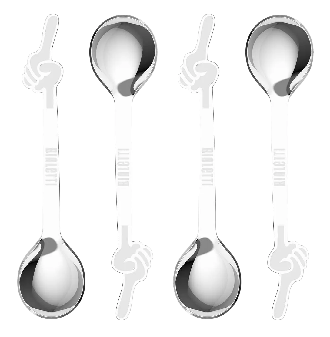 Bialetti Koffielepelset – Omino | Set van 4 - Zivē