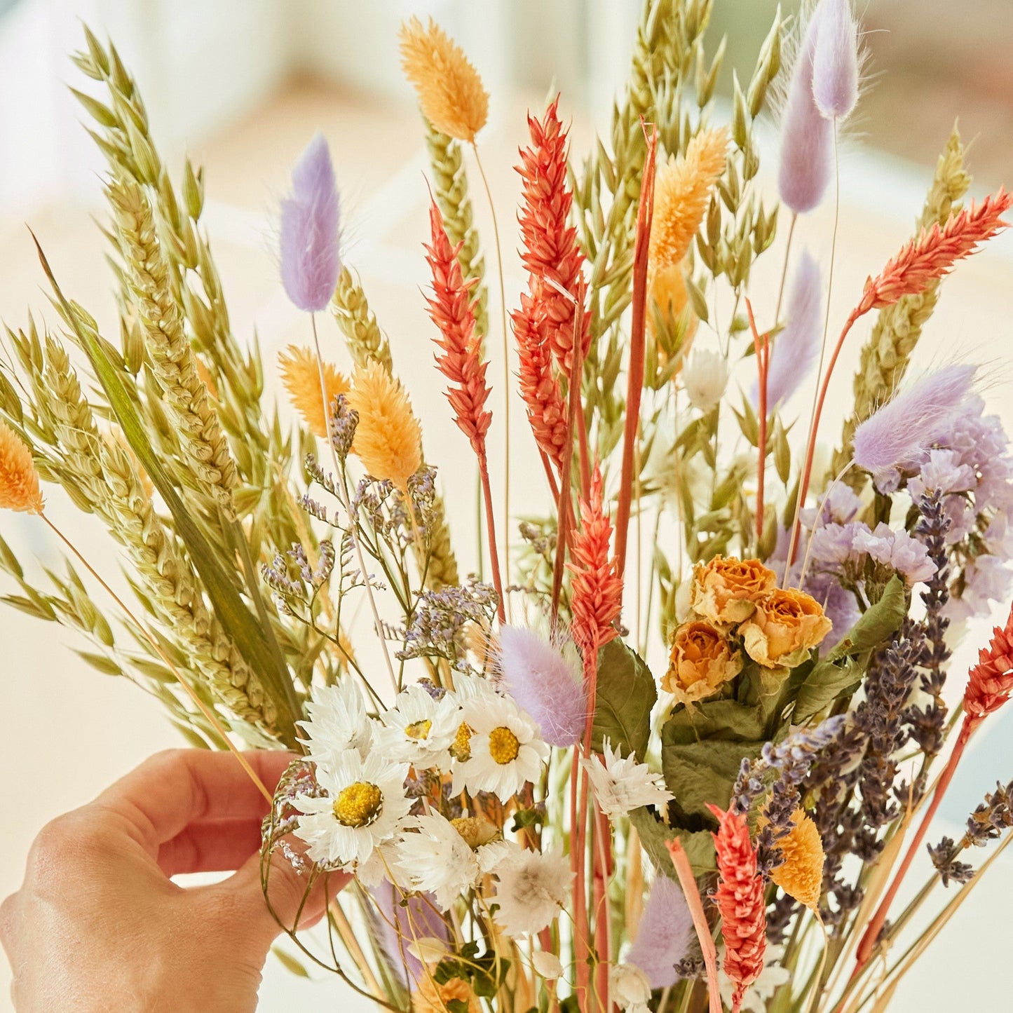 Gedroogd veldboeket – Lavender Peach - Zivē