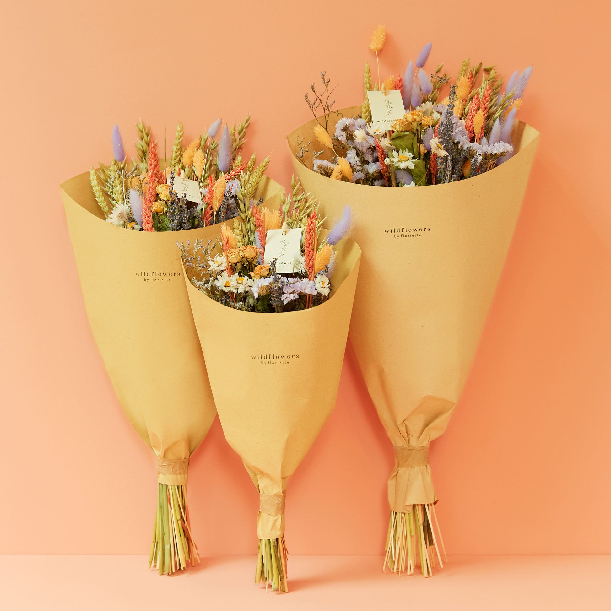Gedroogd veldboeket – Lavender Peach - Zivē