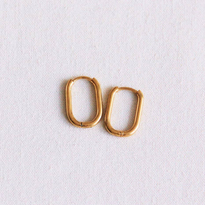 Etnisch roestvrij staal ovaal 16mm „basic” - goud - Zivē