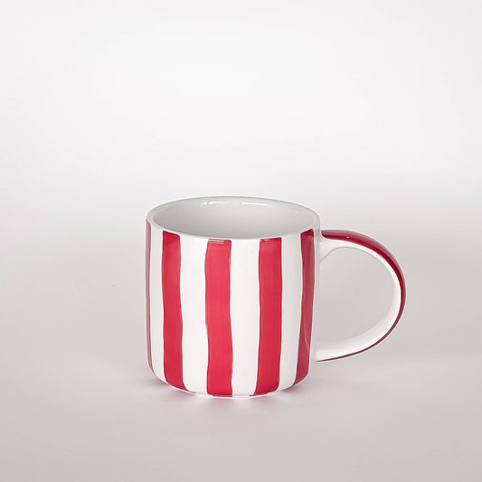Beker | Gestreept Rood