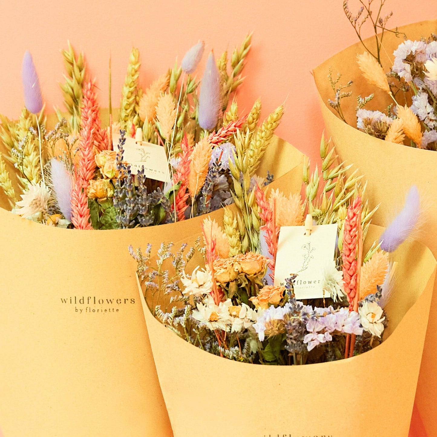 Gedroogd veldboeket – Lavender Peach - Zivē