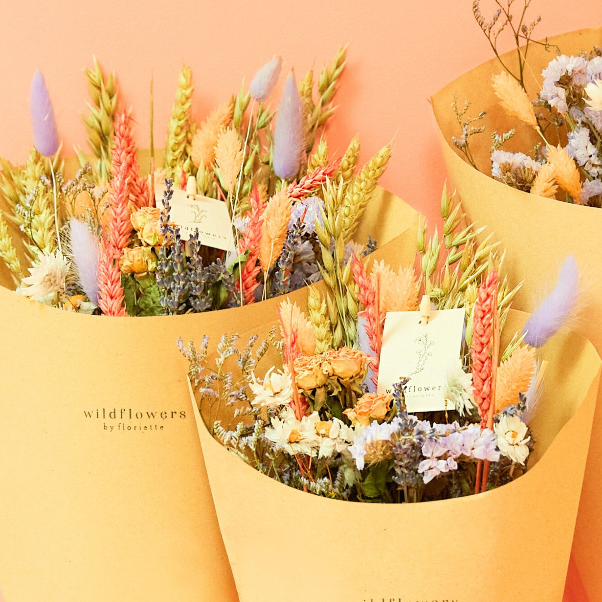 Gedroogd veldboeket – Lavender Peach - Zivē