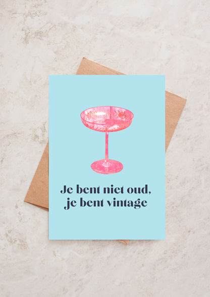 Verjaardagskaart | Vintage - Zivē