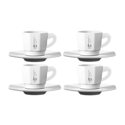 Bialetti schotel Perfetto Moka | Wit | Set van 4 - Zivē