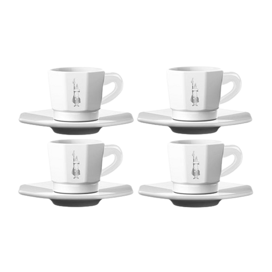 Bialetti schotel Perfetto Moka | Wit | Set van 4