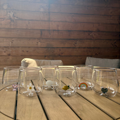 Complete collectie figuurglazen | 6 stuks
