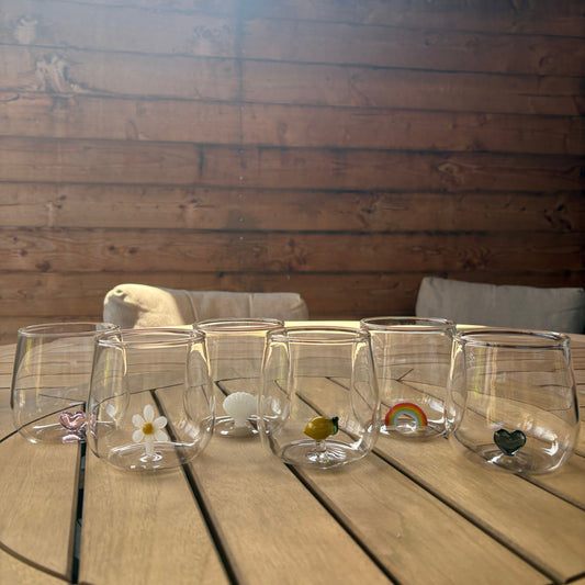 Complete collectie figuurglazen | 6 stuks