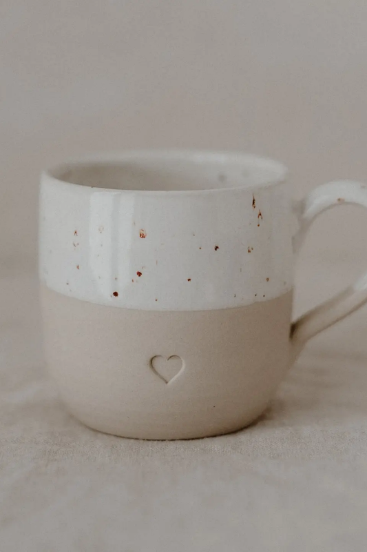 Cappuccino Mok  | Hart | klein