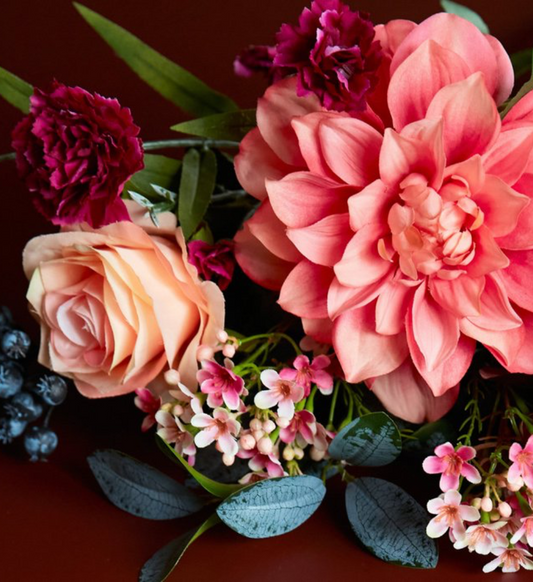 Zijdenbloemen Boeket | Burgundy - Zivē
