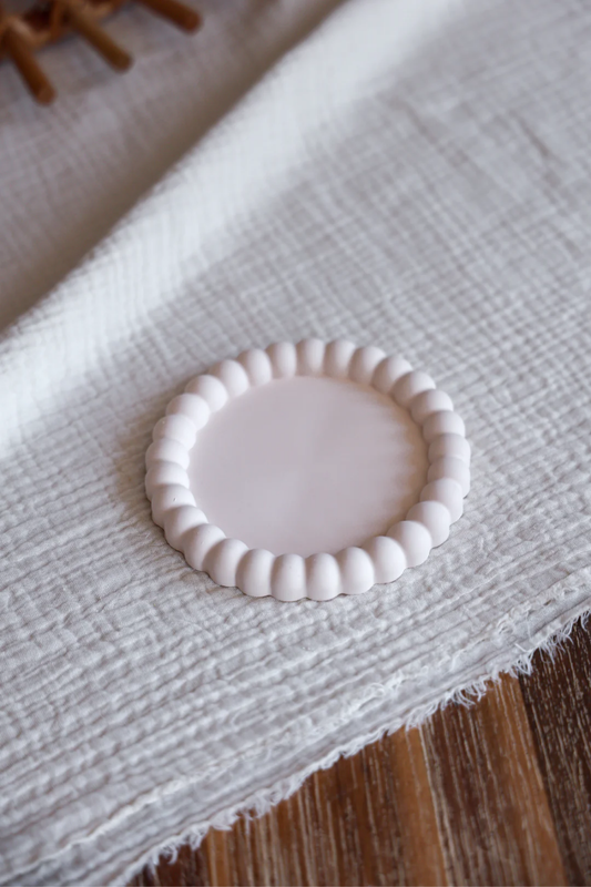 Decoratieve schaal met bubbelrand | Wit of Roze