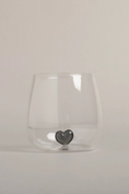 Geef foto weer in Gallery viewer, Drinkglas met hartje | Zwart | 420ml

