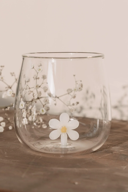 Drinkglas met madelief figuur - Zivē