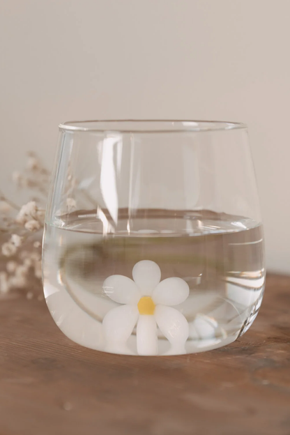 Drinkglas met madelief figuur - Zivē