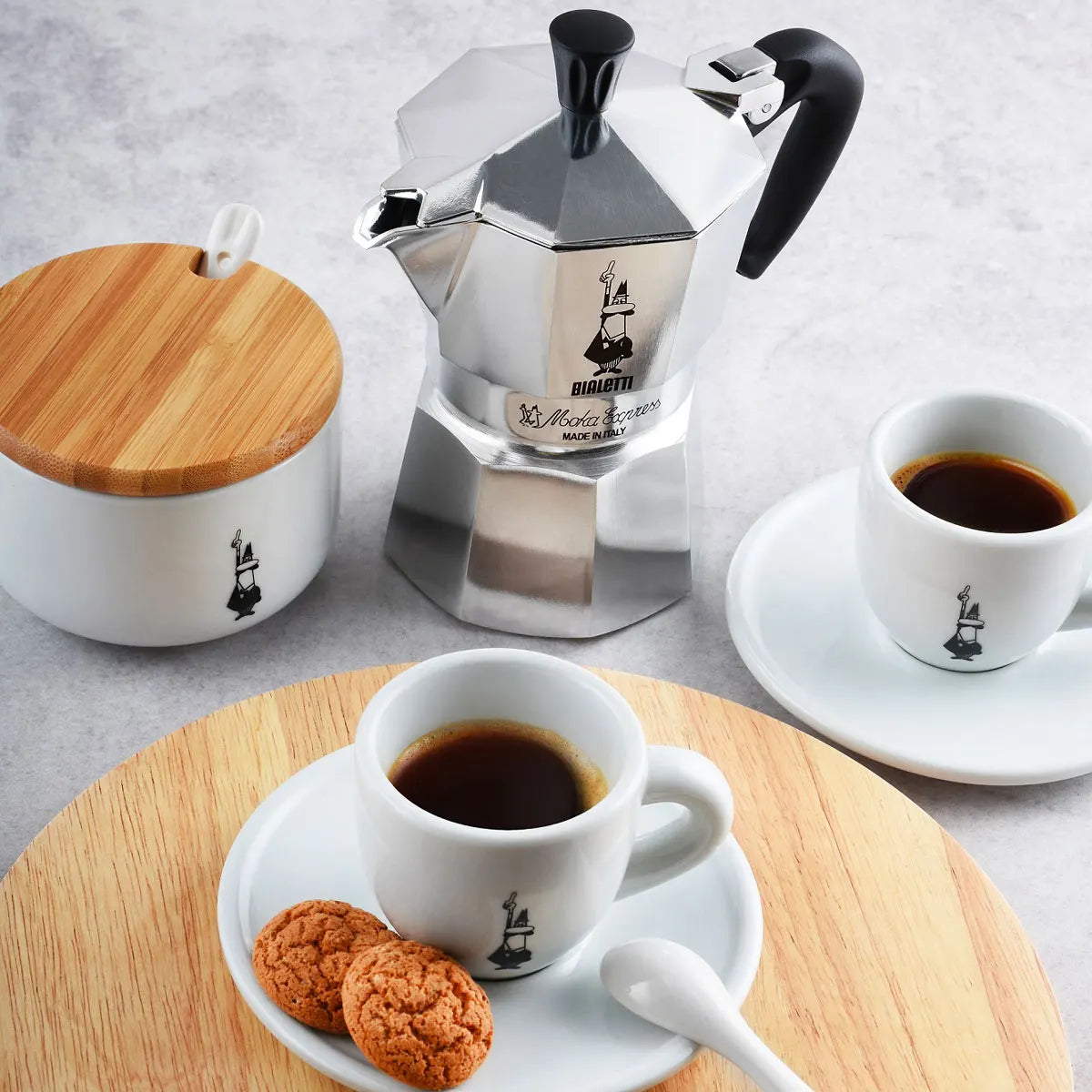 Bialetti koffiekop met schotel - Zivē