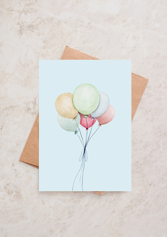 Verjaardagskaart | Ballonnen