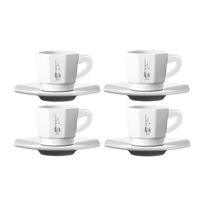 Bialetti schotel Perfetto Moka | Wit | Set van 4 - Zivē