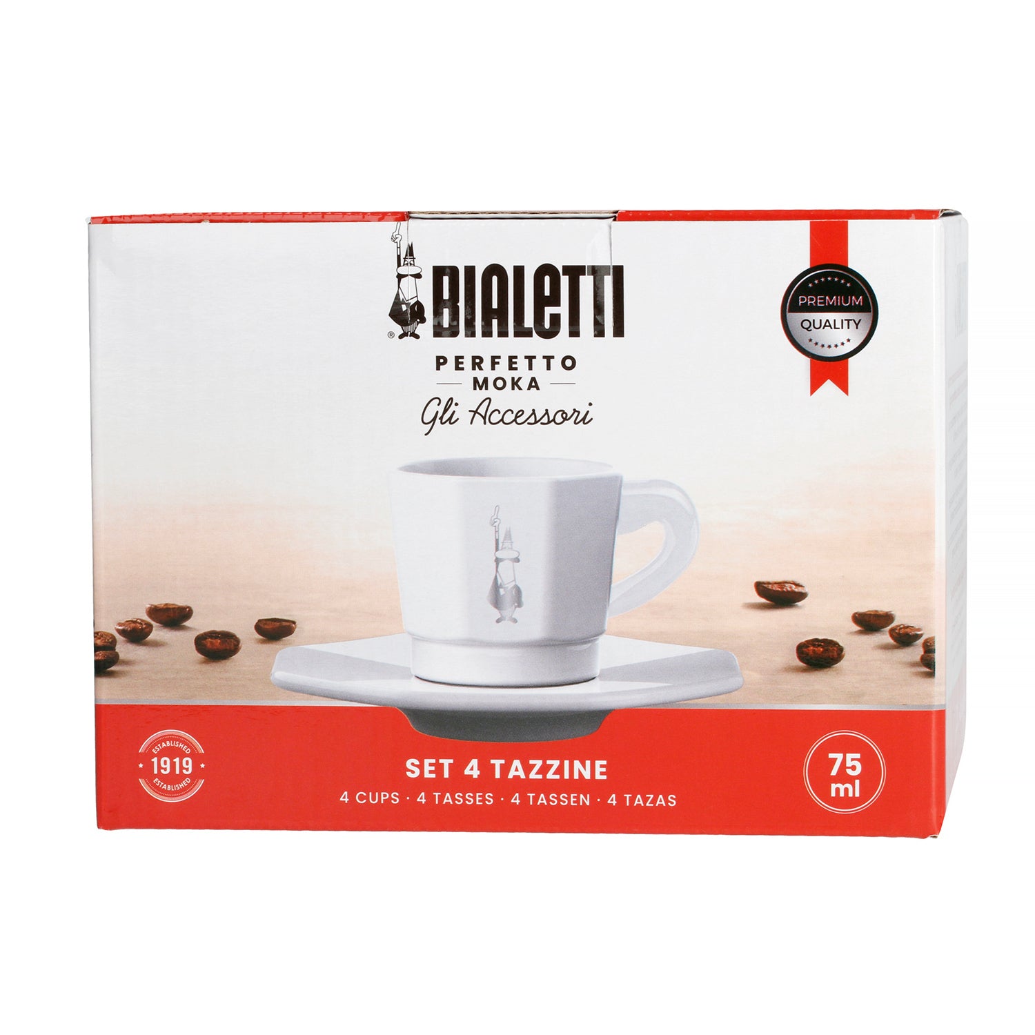 Bialetti schotel Perfetto Moka | Wit | Set van 4 - Zivē