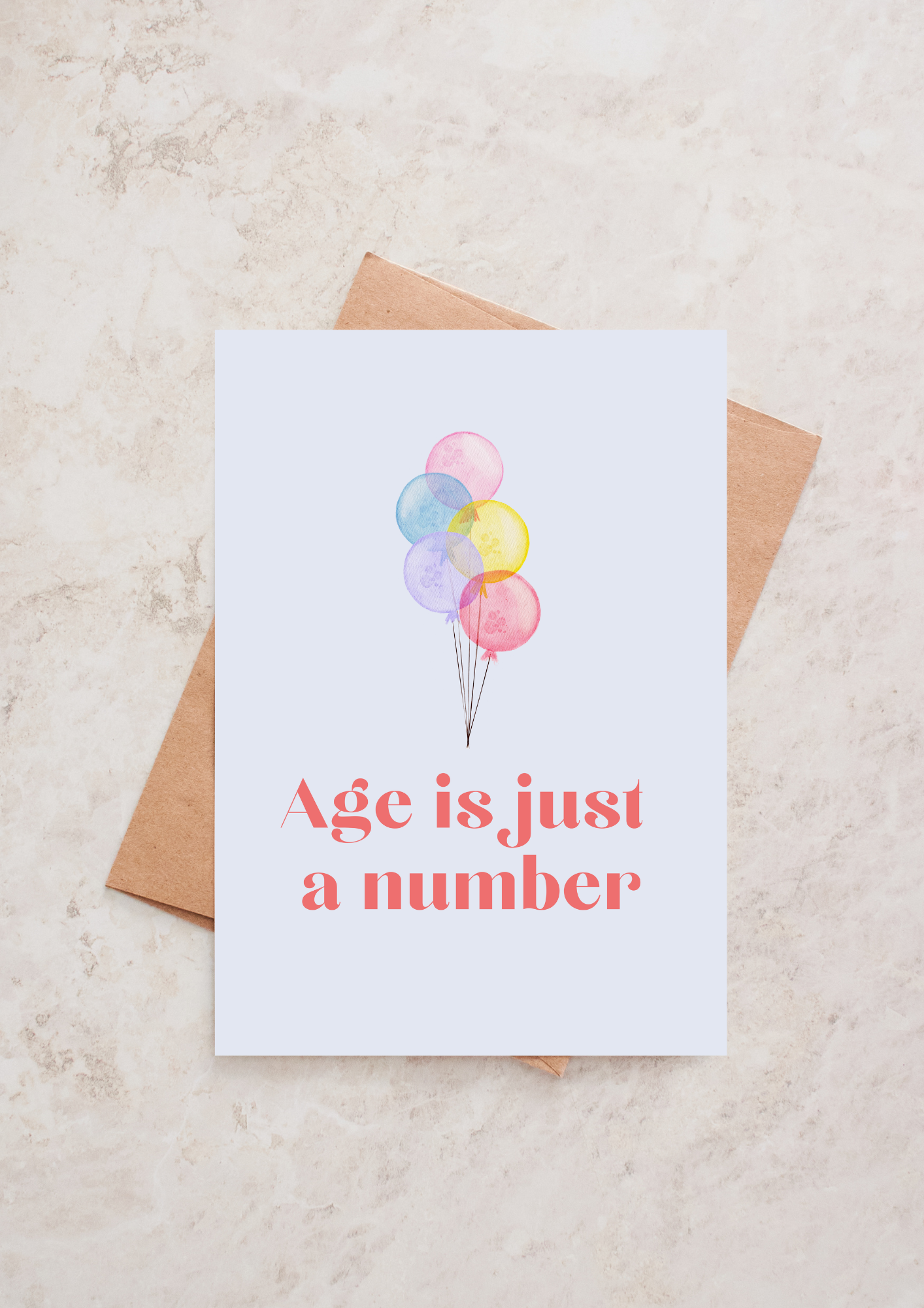 Verjaardagskaart | Age is just a number - Zivē