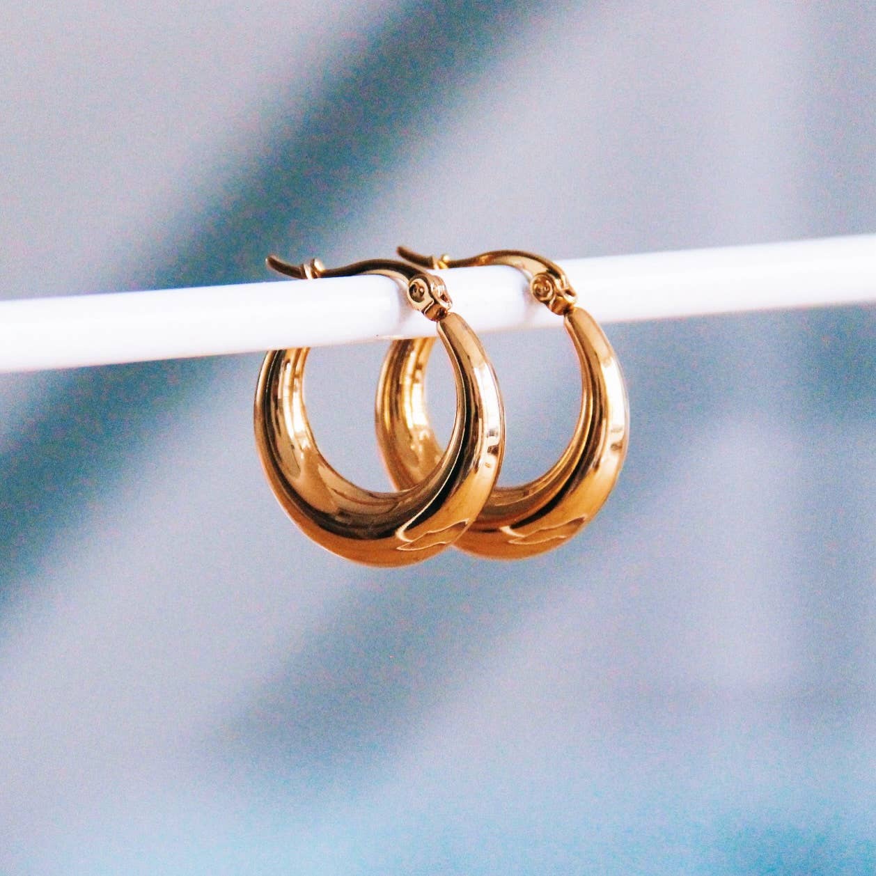 Gouden Hoepeloorbellen | Klein