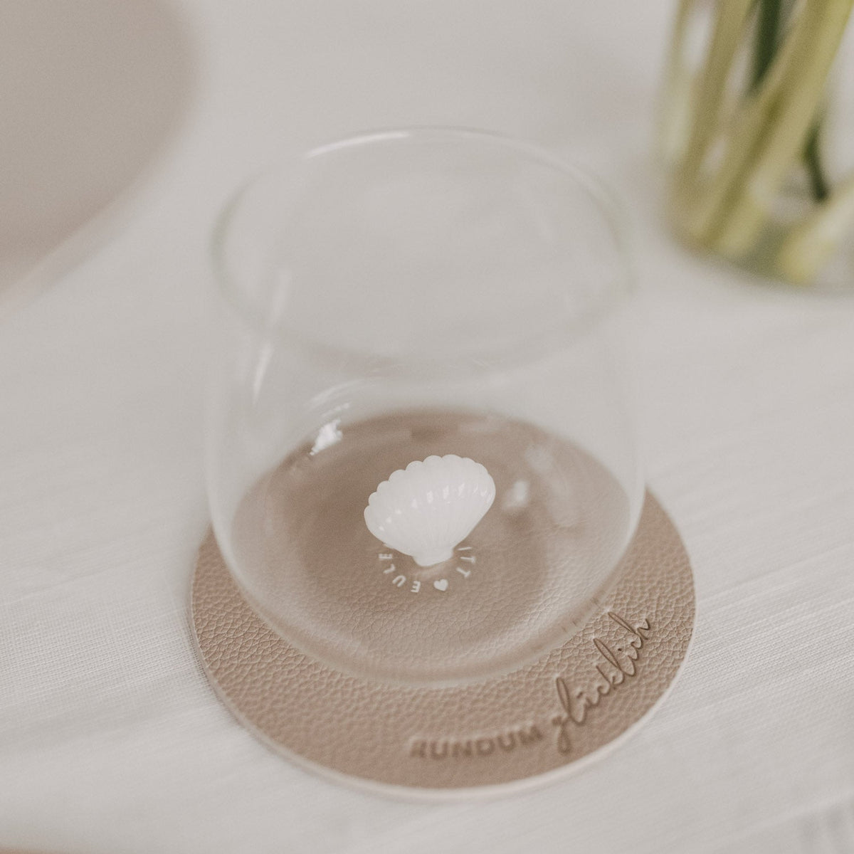 Drinkglas met schelpfiguur - ZivēDrinkglas met schelpfiguurDrinkglas met schelpfiguur