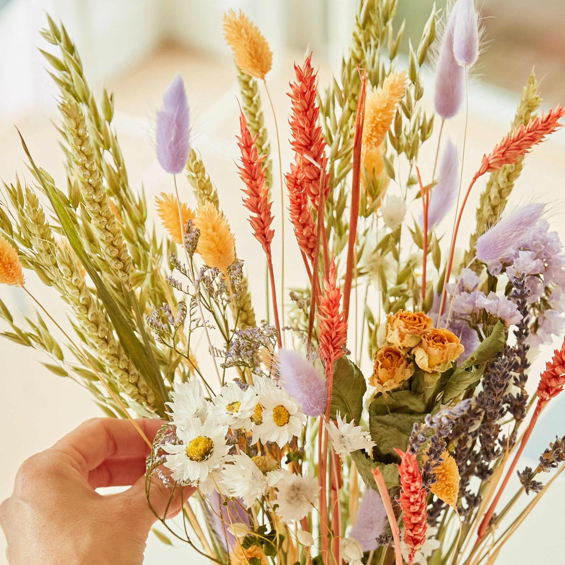 Gedroogd veldboeket – Lavender Peach - Zivē