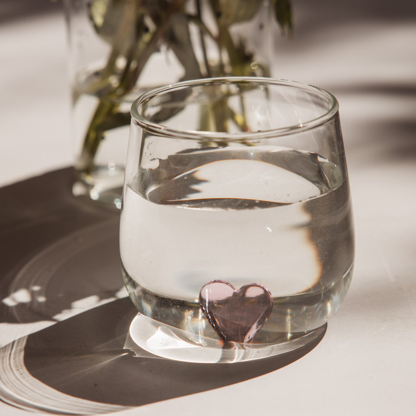 Drinkglas met hartje | Roze | 420ml - Zivē