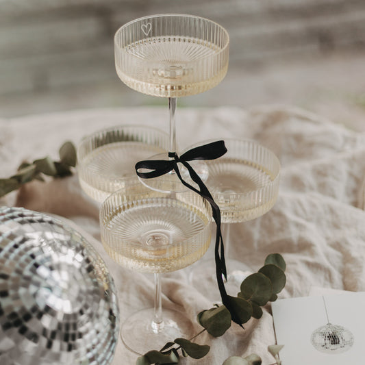 Champagneglas met hartje